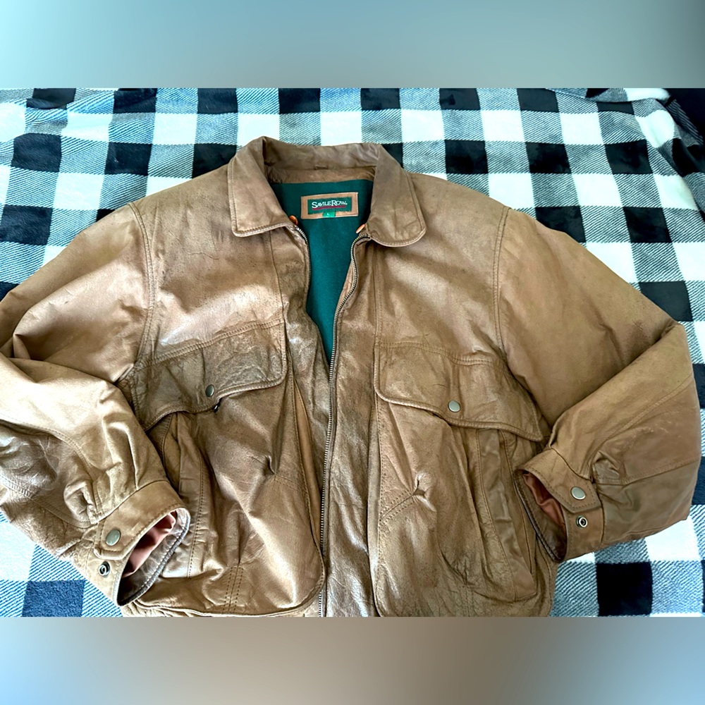 Leather jacket size large